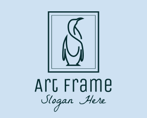 Penguin Picture Frame logo design