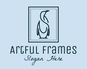 Penguin Picture Frame logo design