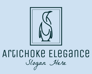 Penguin Picture Frame logo design