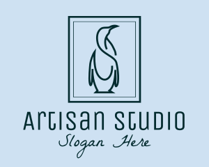 Penguin Picture Frame logo design