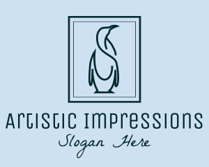 Penguin Picture Frame logo design