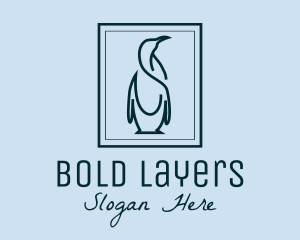 Penguin Picture Frame logo design