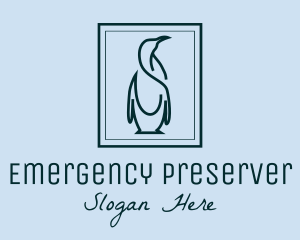 Penguin Picture Frame logo design