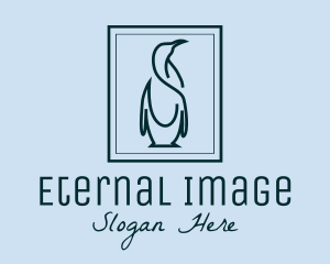 Penguin Picture Frame logo design