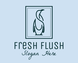 Penguin Picture Frame logo design