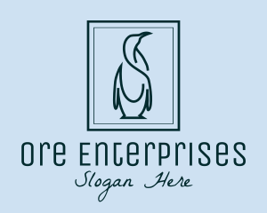 Penguin Picture Frame logo design