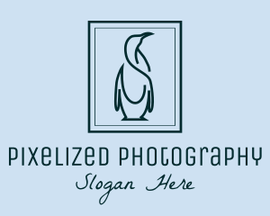 Penguin Picture Frame logo design