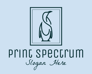 Penguin Picture Frame logo design