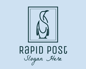 Penguin Picture Frame logo design