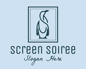 Penguin Picture Frame logo design