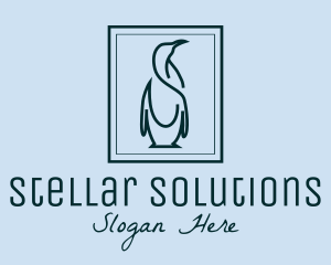 Penguin Picture Frame logo design