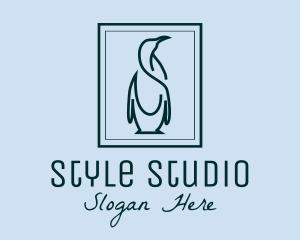 Penguin Picture Frame logo design