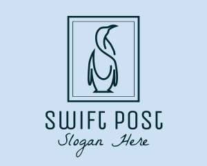 Penguin Picture Frame logo design