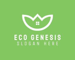 Eco Home Leaf logo design