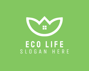 Eco Home Leaf logo design