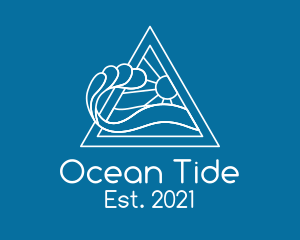 Ocean Wave  Sun logo design