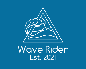 Ocean Wave  Sun logo design