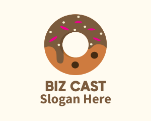 Chocolate Donut Dessert Logo