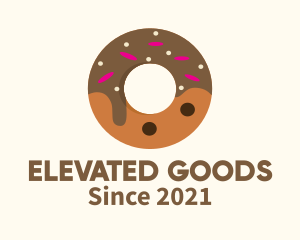 Chocolate Donut Dessert logo design