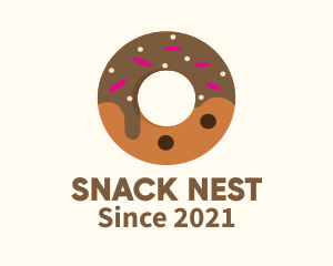 Chocolate Donut Dessert logo design