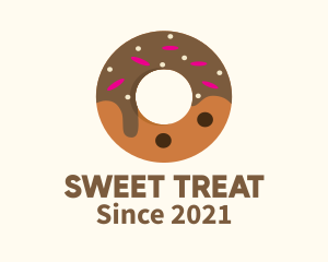 Chocolate Donut Dessert logo design