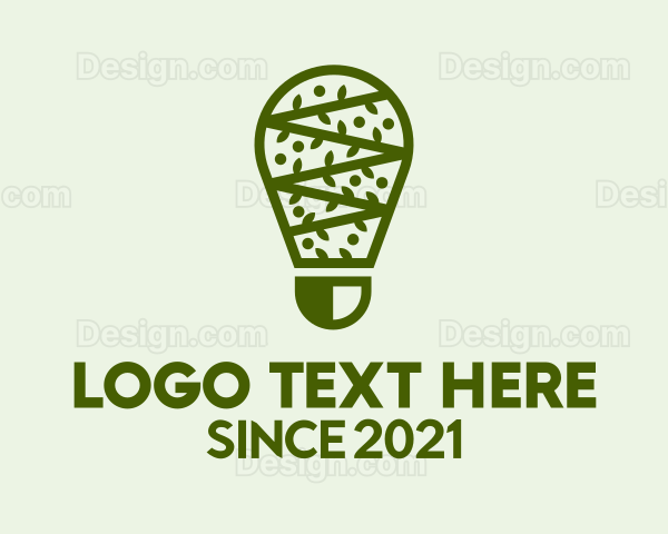 Green Light Bulb Vine Logo