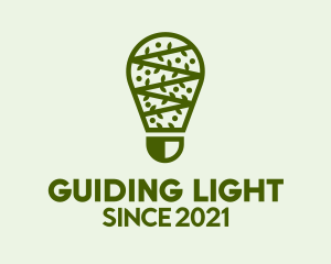 Green Light Bulb Vine  logo design