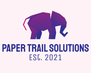 Elephant Paper Origami  logo design