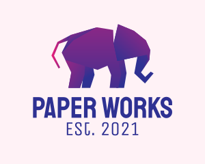 Elephant Paper Origami  logo design