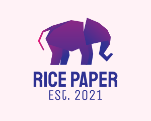 Elephant Paper Origami  logo design