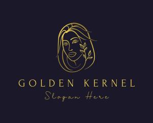 Golden Wellness Woman logo design