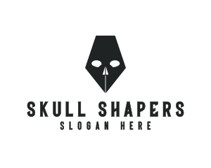 Pen Skull Horror logo design