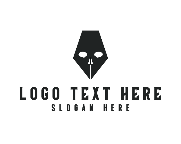 Black Skull logo example 3