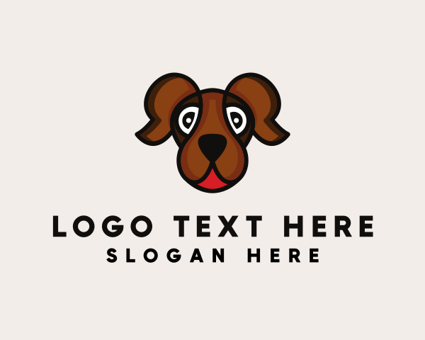 Brown Puppy logo example 1