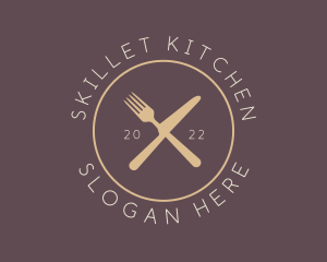 Cutlery Elegant Eatery logo design