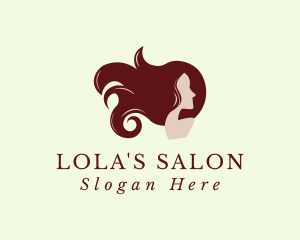 Woman Hair Styling Salon logo design