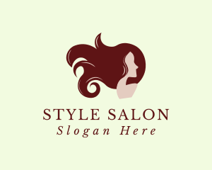 Woman Hair Styling Salon logo design