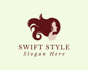 Woman Hair Styling Salon logo design