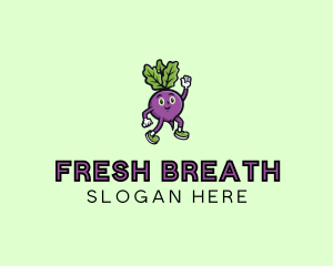 Radish Vegetable Character logo design