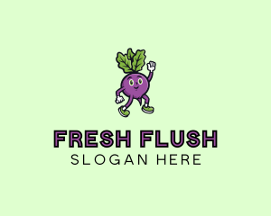 Radish Vegetable Character logo design