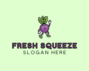 Radish Vegetable Character logo design