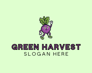 Radish Vegetable Character logo design