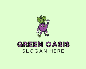 Radish Vegetable Character logo design