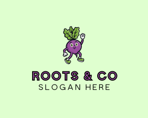 Radish Vegetable Character logo design