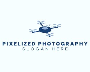 Aerial Drone Quadrotor logo design