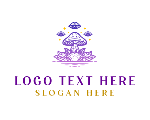 Psychedelic Mushroom Plant logo