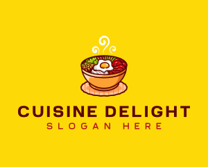 Bibimbap Asian Meal logo design