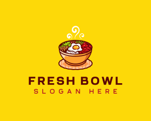 Bibimbap Asian Meal logo design