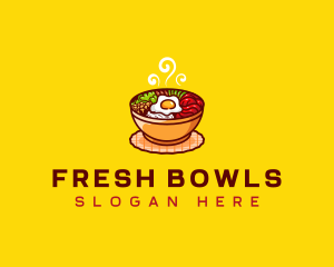 Bibimbap Asian Meal logo design