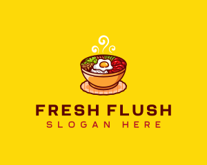 Bibimbap Asian Meal logo design